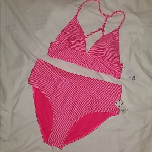 So hot pink ribbed bikini set NWT - Picture 9 of 9